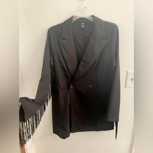 Blazer with Fringe Detail